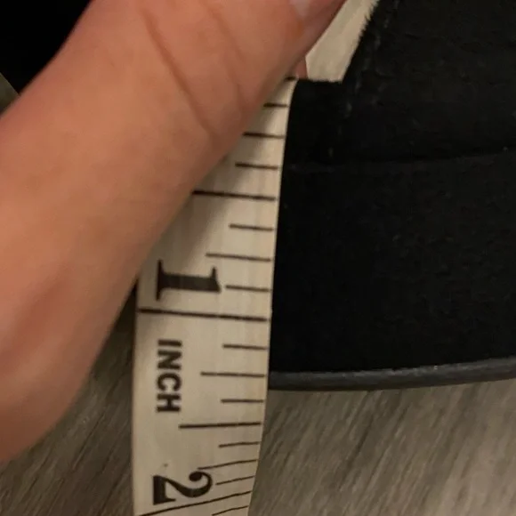 Athlefit Black High Heels Platform Block Heel Chunky Faux Suede Ankle Strap 7.5 - Picture 14 of 16